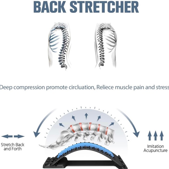 Back Stretcher, Multi-Level Back Stretcher, Upper and Lower Back Pain Relief Dev - Picture 7 of 8